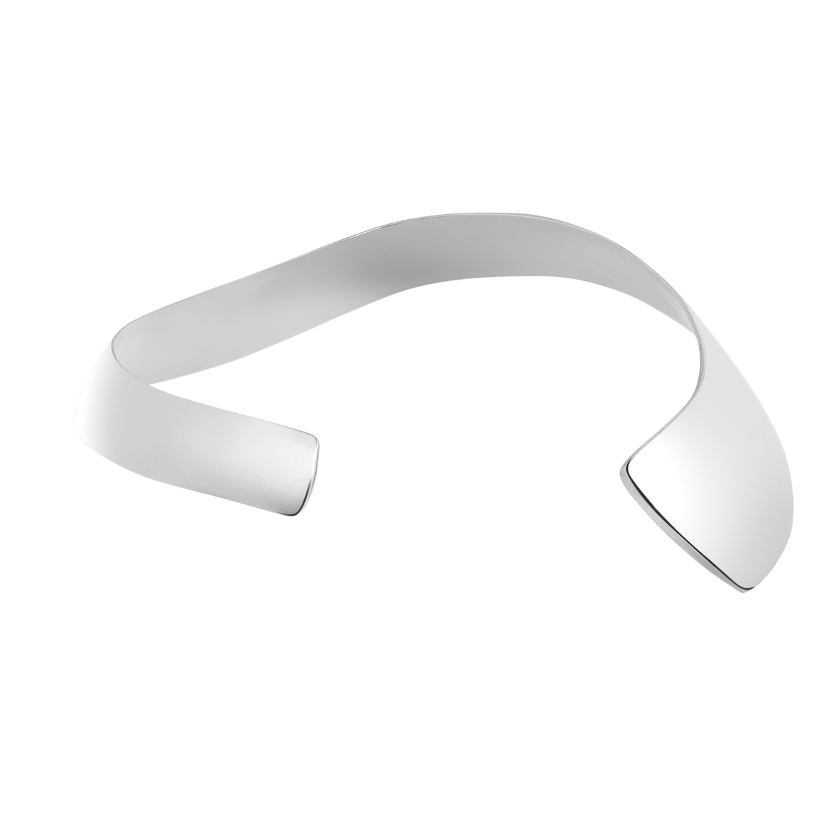 Arc Necklace Sterling Silver White Gold Vermeil 14k White Gold 18k White Gold Laid down