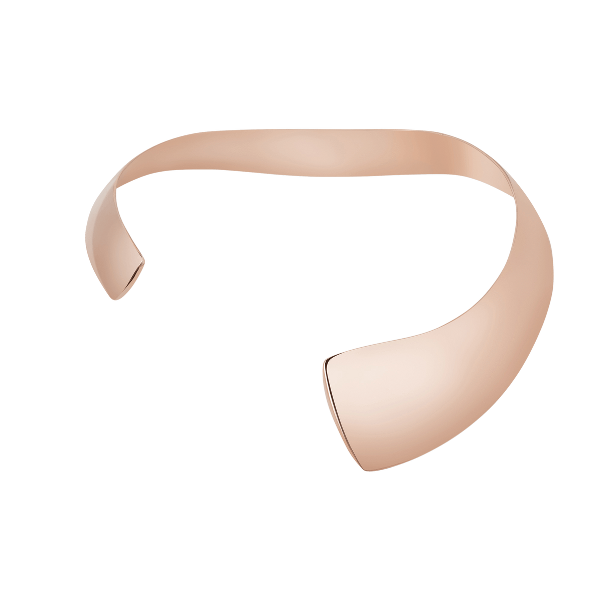 Arc Necklace Rose Gold Vermeil 14k Rose Gold 18k Rose Gold     Front First
