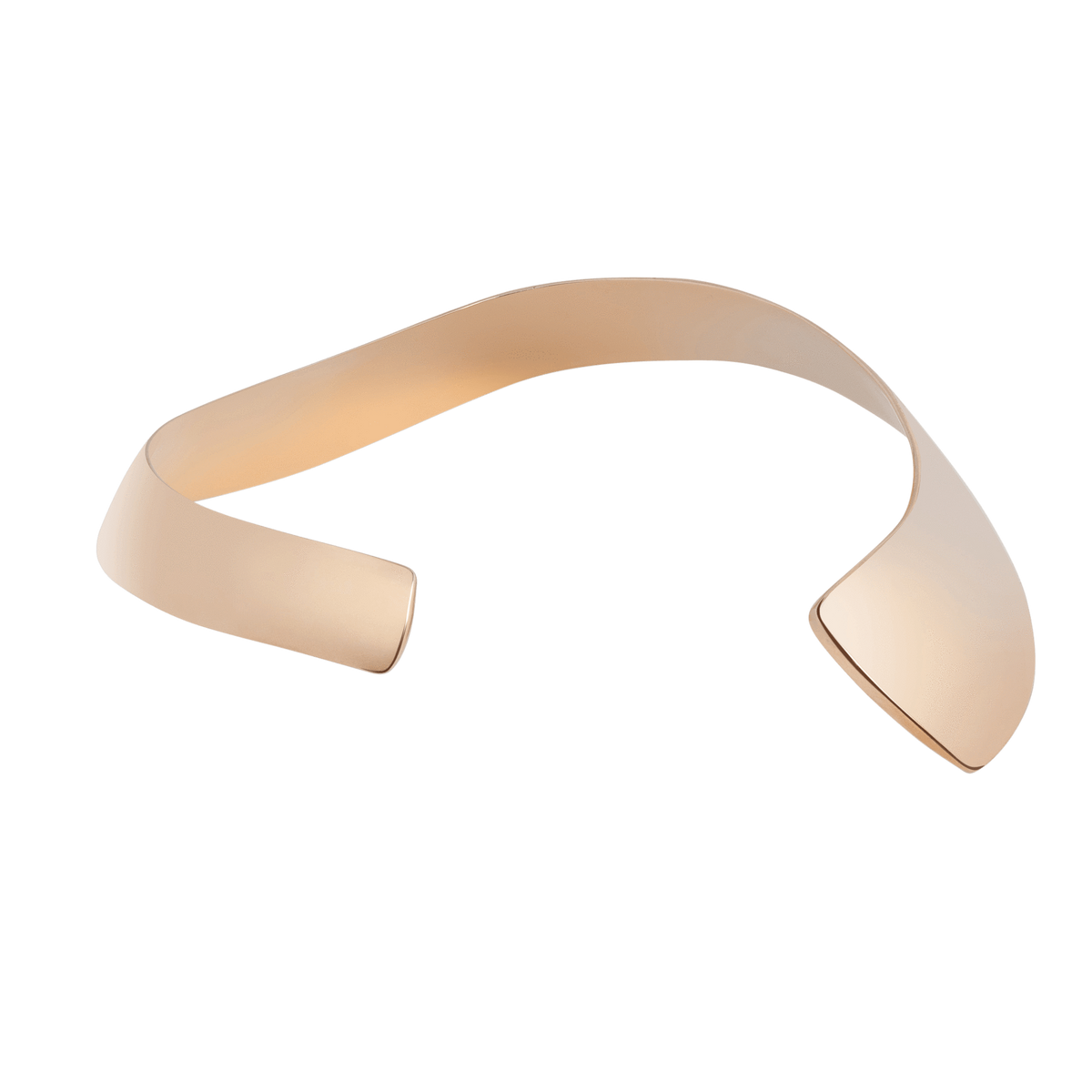 Arc Necklace Rose Gold Vermeil 14k Rose Gold 18k Rose Gold Laid down
