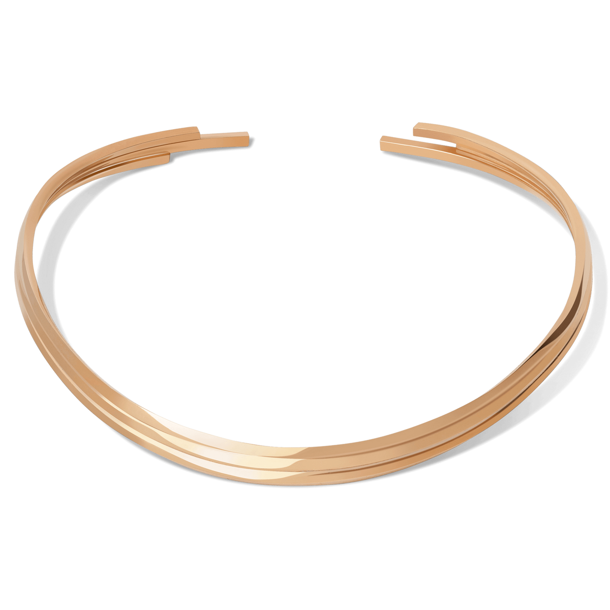 Tribar Collar Rose Gold Vermeil 14k Rose Gold 18k Rose Gold   Front First