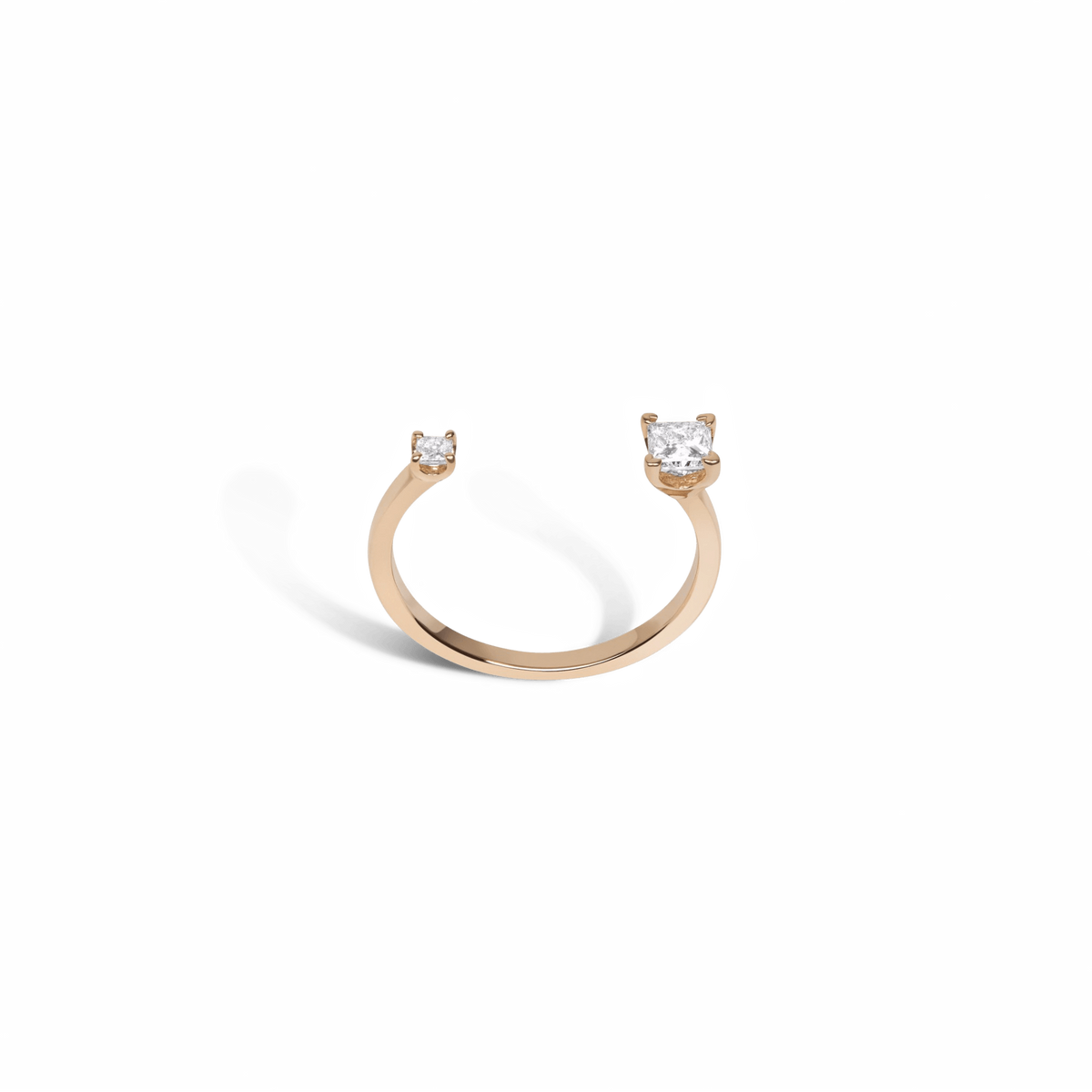 Zeitgeist Ring Yellow Gold Vermeil 14k Yellow Gold 18k Yellow Gold White Diamonds     Front First