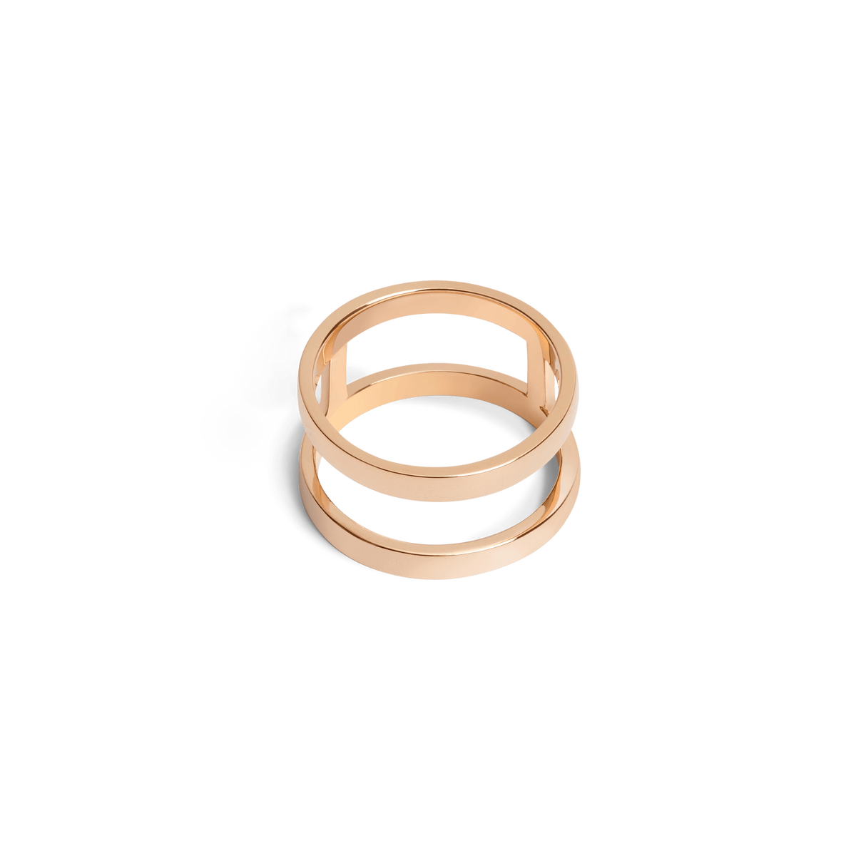 Bridge Ring Rose Gold Vermeil 14k Rose Gold 18k Rose Gold Laid down