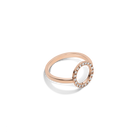 Diamond Circle Ring with White Diamonds