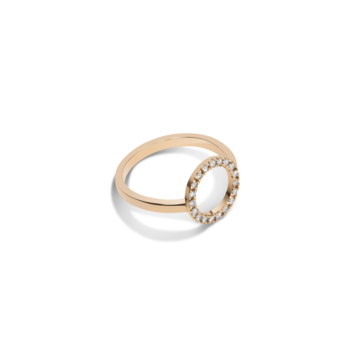 Diamond Circle Ring  Yellow Gold Vermeil 14k Yellow Gold 18k Yellow Gold White Diamonds Laid down