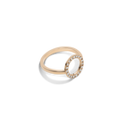 Diamond Circle Ring with White Diamonds