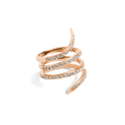 Diamond Snake Ring with White Diamonds