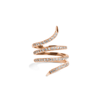 Diamond Snake Ring with White Diamonds