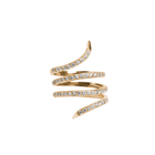Diamond Snake Ring with White Diamonds