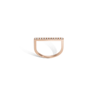 Diamond Bar Square Ring with White Diamonds
