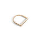 Diamond Bar Square Ring with White Diamonds