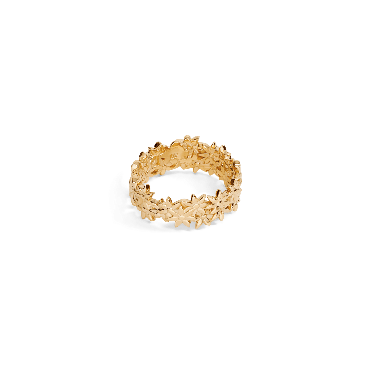 Flower Ring Closed Yellow Gold Vermeil 14k Yellow Gold 18k Yellow Gold Laid down