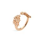 Flower Ring Open with White Diamonds