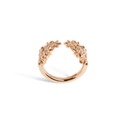 Flower Ring Open with White Diamonds