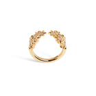 Flower Ring Open with White Diamonds