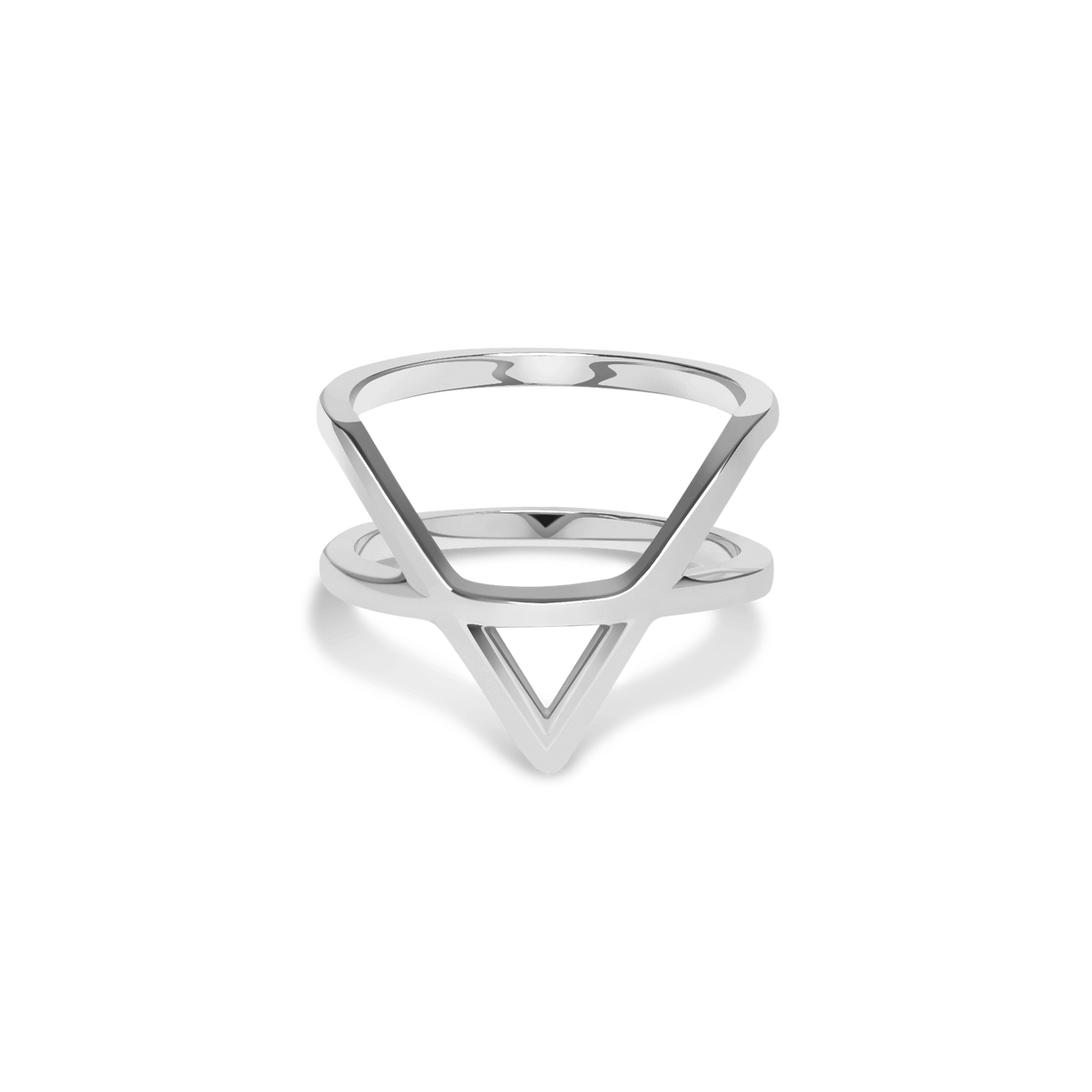 Icon Ring Sterling Silver White Gold Vermeil 14k White Gold 18k White Gold   Front First
