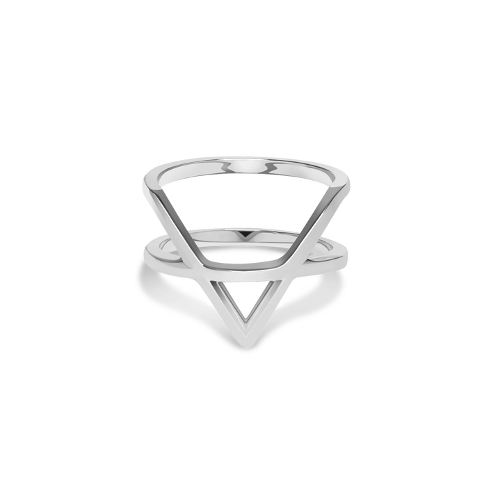 Icon Ring Sterling Silver White Gold Vermeil 14k White Gold 18k White Gold   Front First