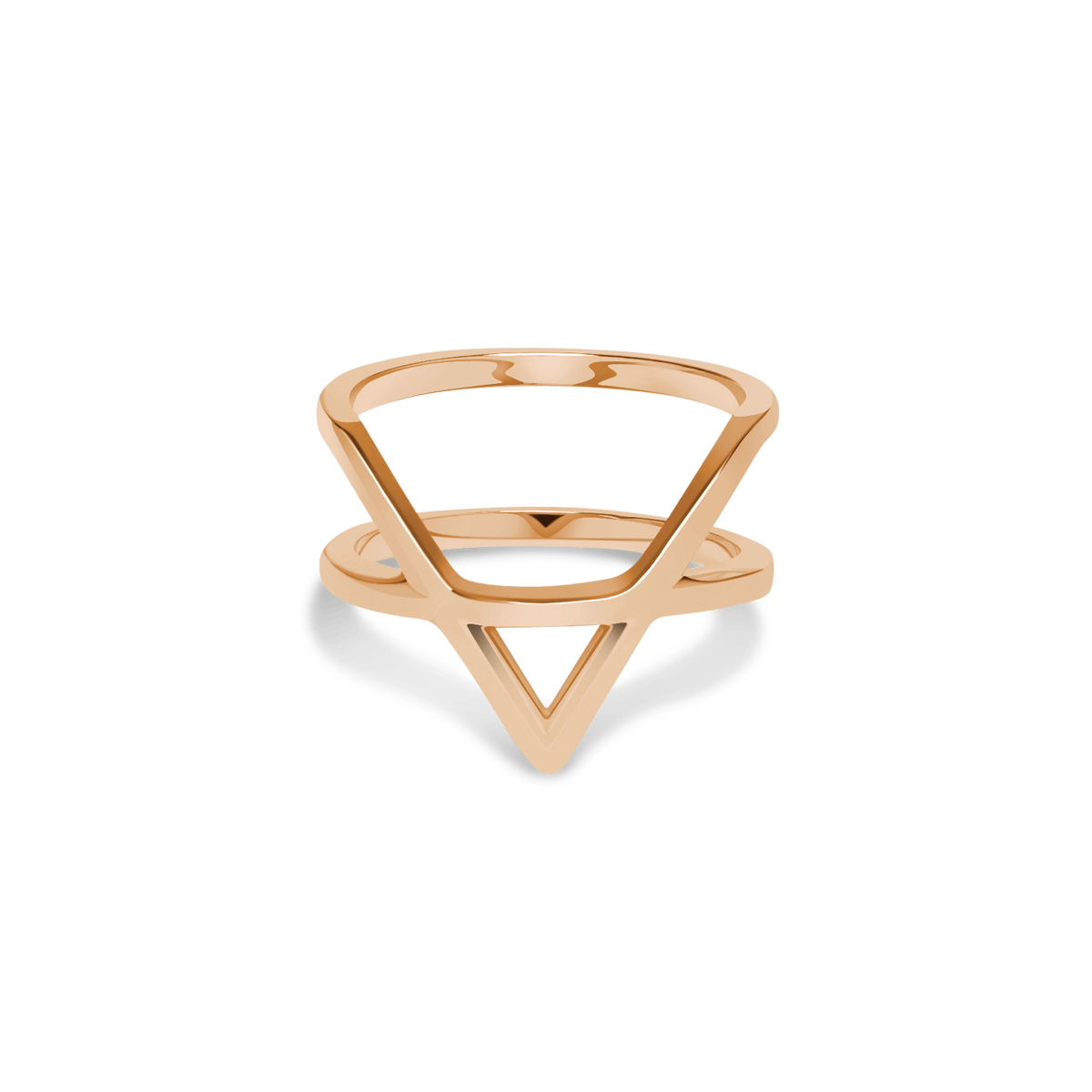 Icon Ring Rose Gold Vermeil 14k Rose Gold 18k Rose Gold     Front First