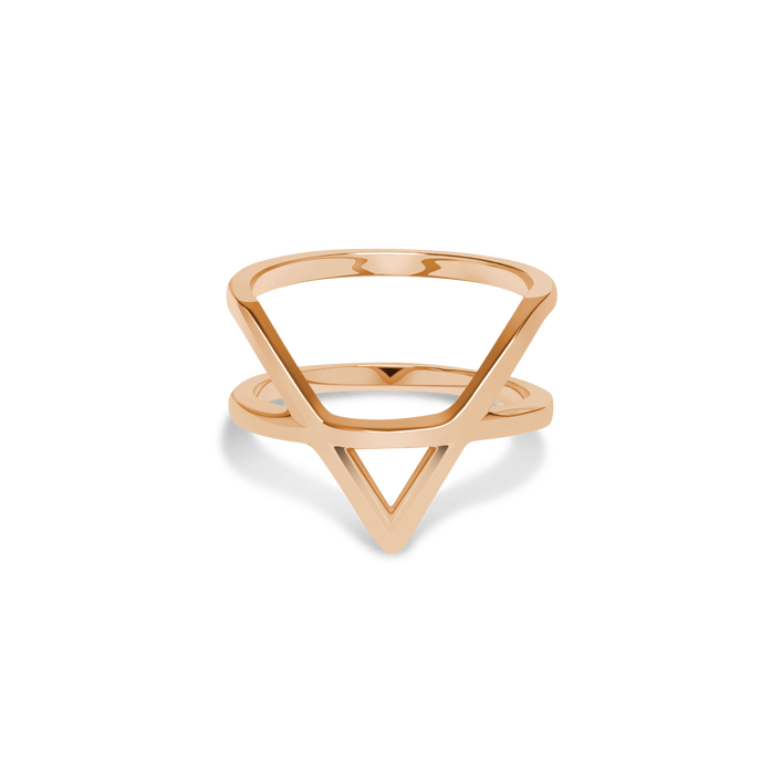 Icon Ring Rose Gold Vermeil 14k Rose Gold 18k Rose Gold     Front First