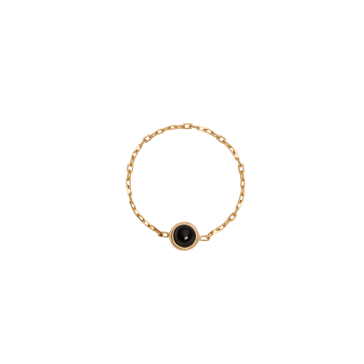 Mini Charm Circle Ring Yellow Gold Vermeil 14k Yellow Gold 18k Yellow Gold Front First Small (3-5) Medium (6-7) Large (8+)