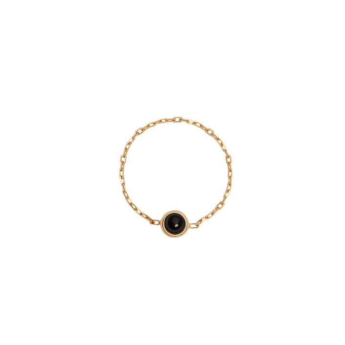 Mini Charm Circle Ring Yellow Gold Vermeil 14k Yellow Gold 18k Yellow Gold Front First Small (3-5) Medium (6-7) Large (8+)