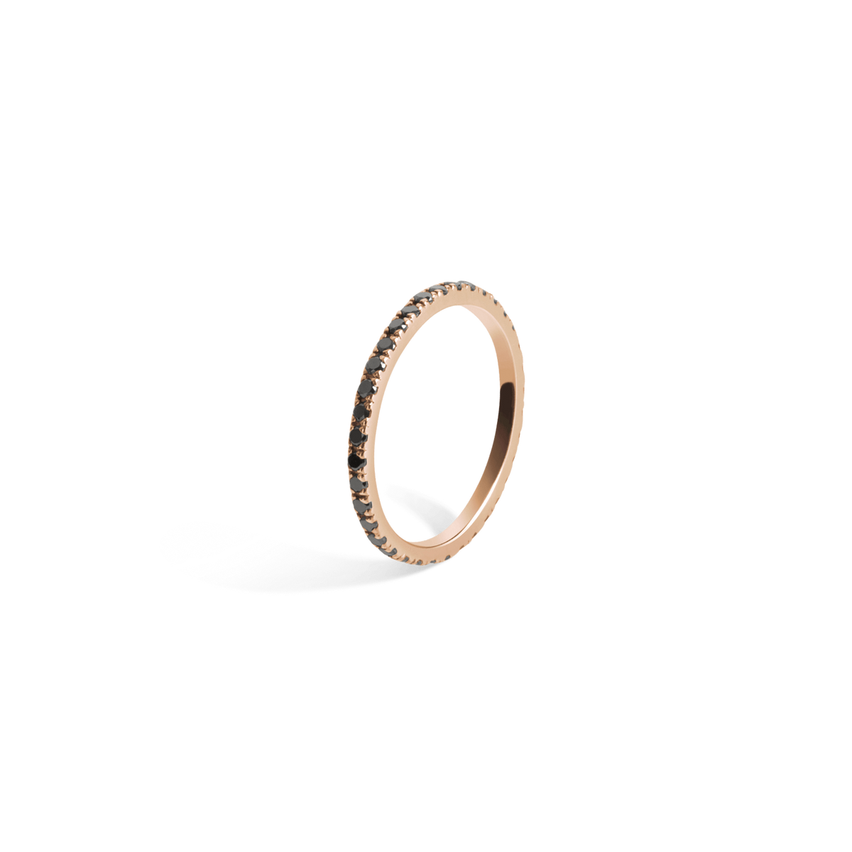 Quadricolor Ring  Rose Gold Vermeil 14k Rose Gold 18k Rose Gold Black Diamonds First