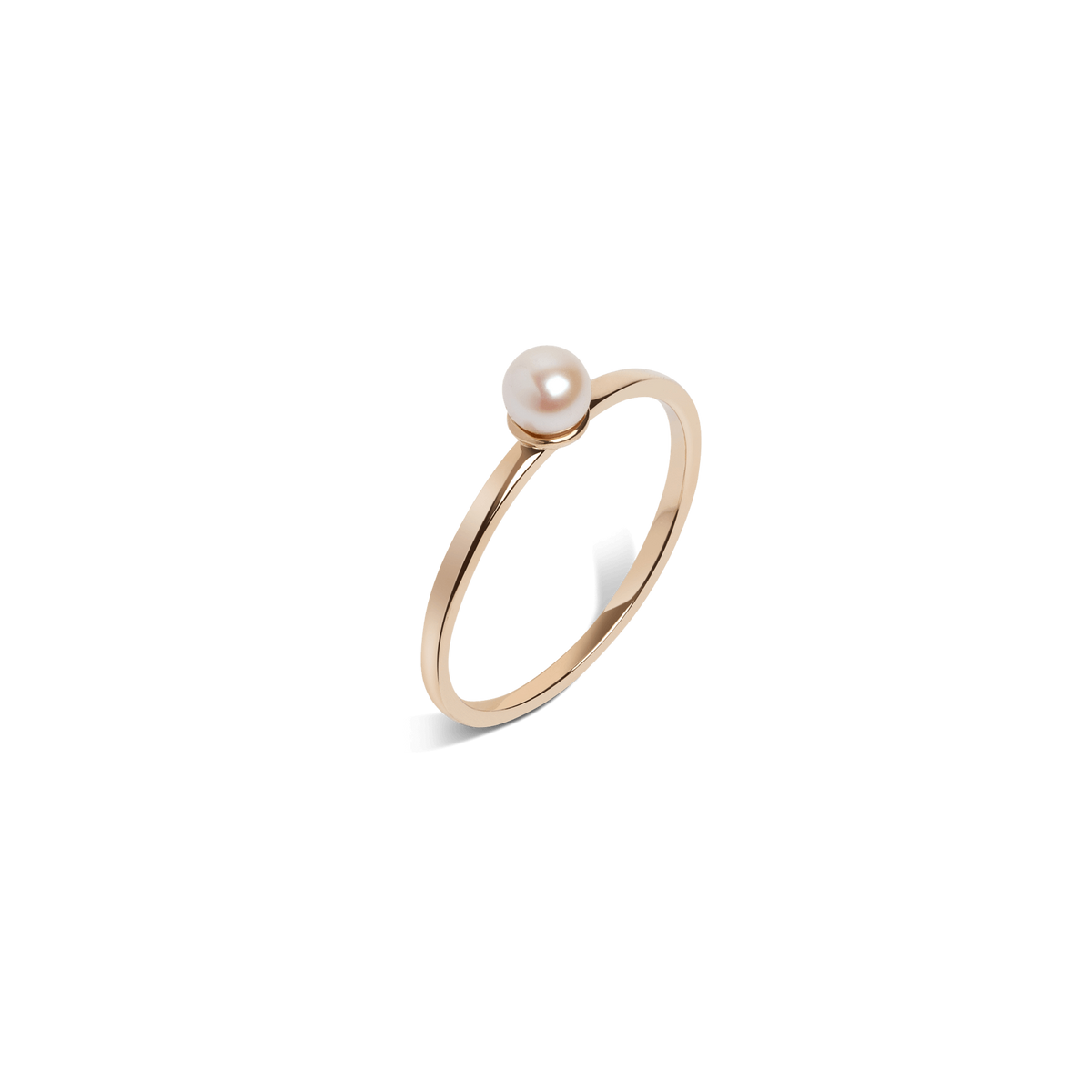 Simple Pearl Ri Yellow Gold Vermeil 14k Yellow Gold 18k Yellow Gold Half Side    Front First