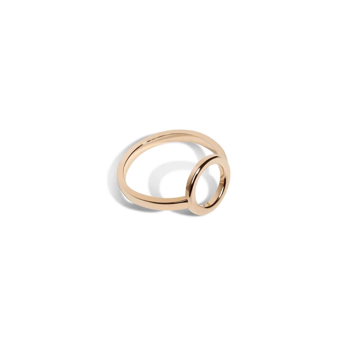 Solid Circle Ring Yellow Gold Vermeil 14k Yellow Gold 18k Yellow Gold Laid down