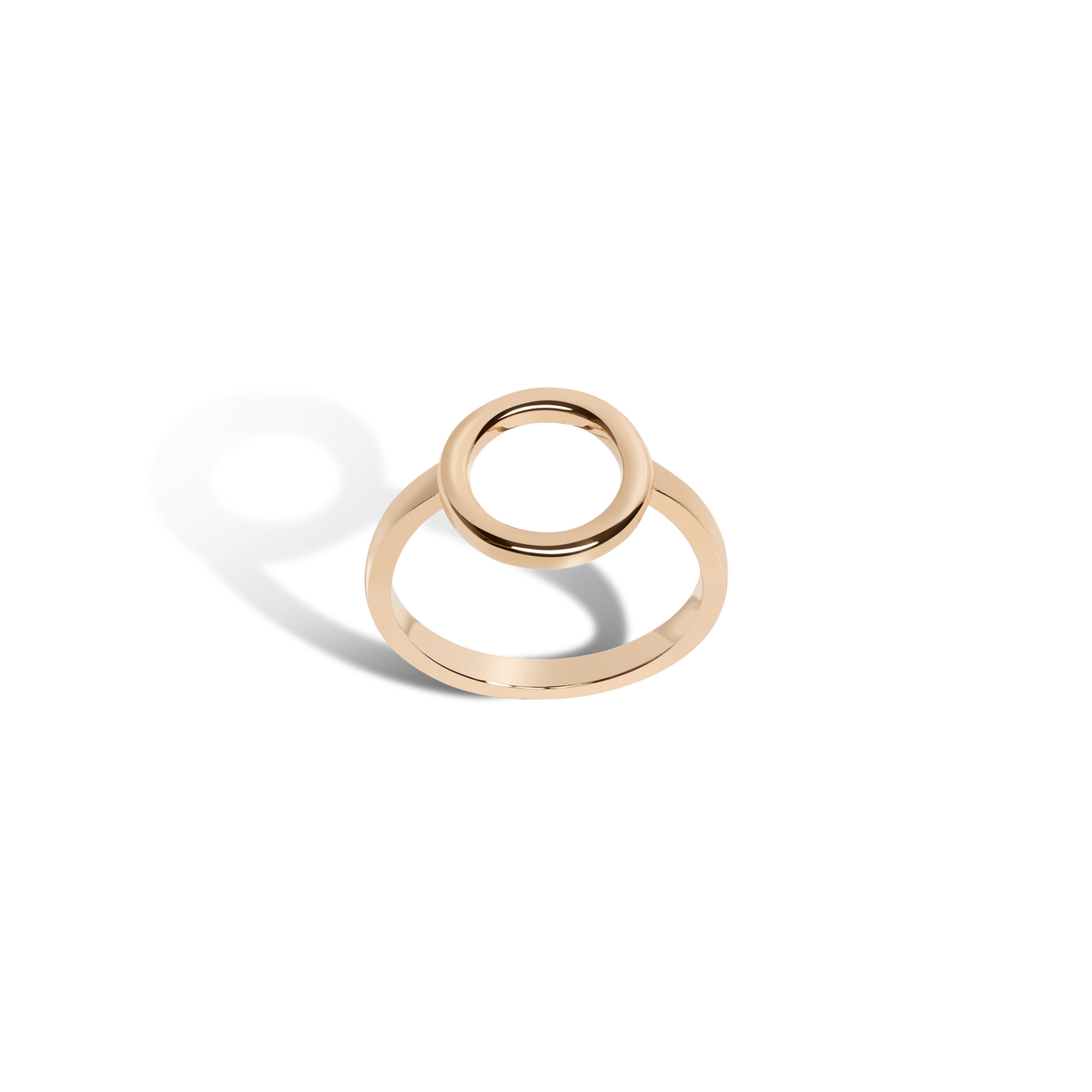 Solid Circle Ring Yellow Gold Vermeil 14k Yellow Gold 18k Yellow Gold