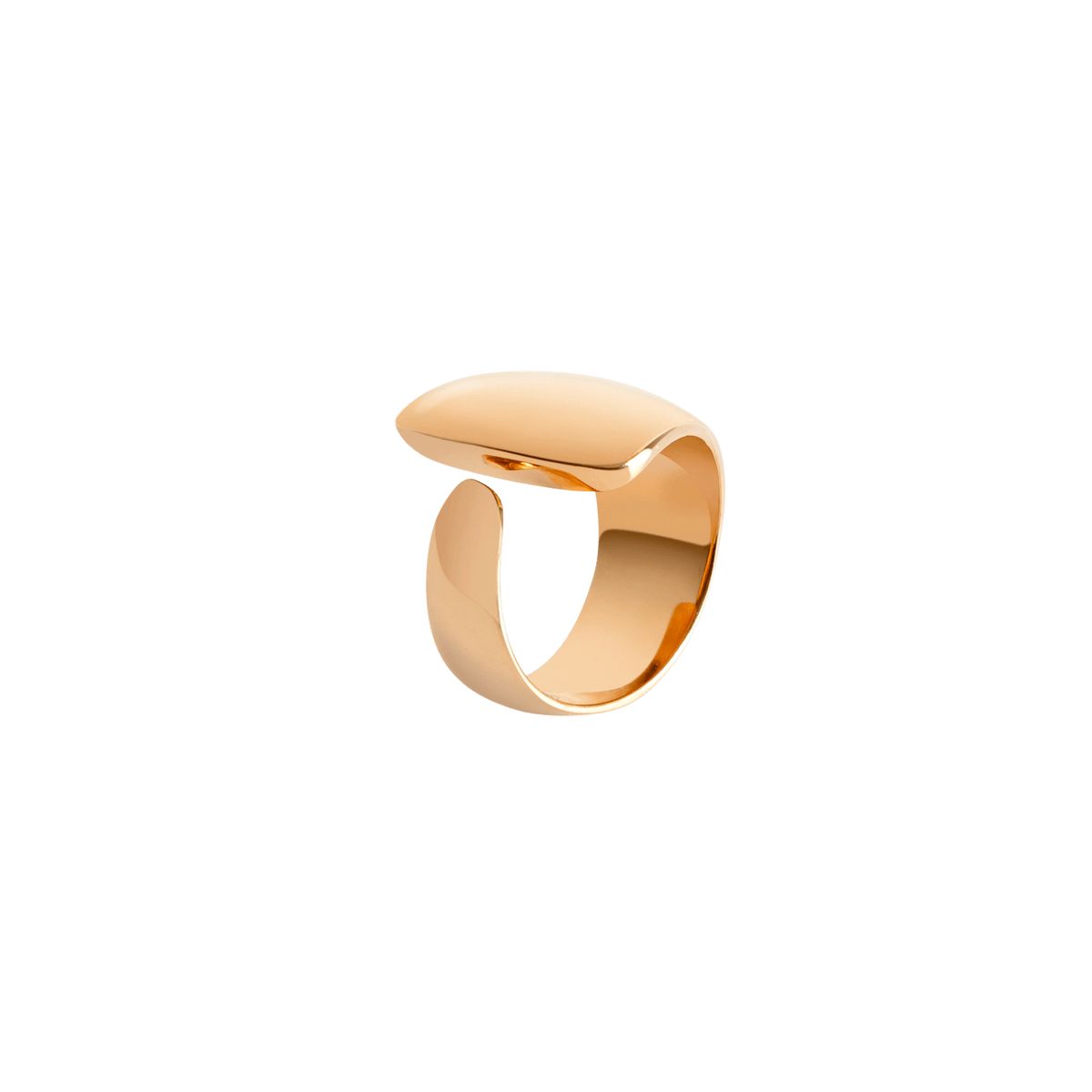 Arc Ring Rose Gold Vermeil 14k Rose Gold 18k Rose Gold Laid down   Front First