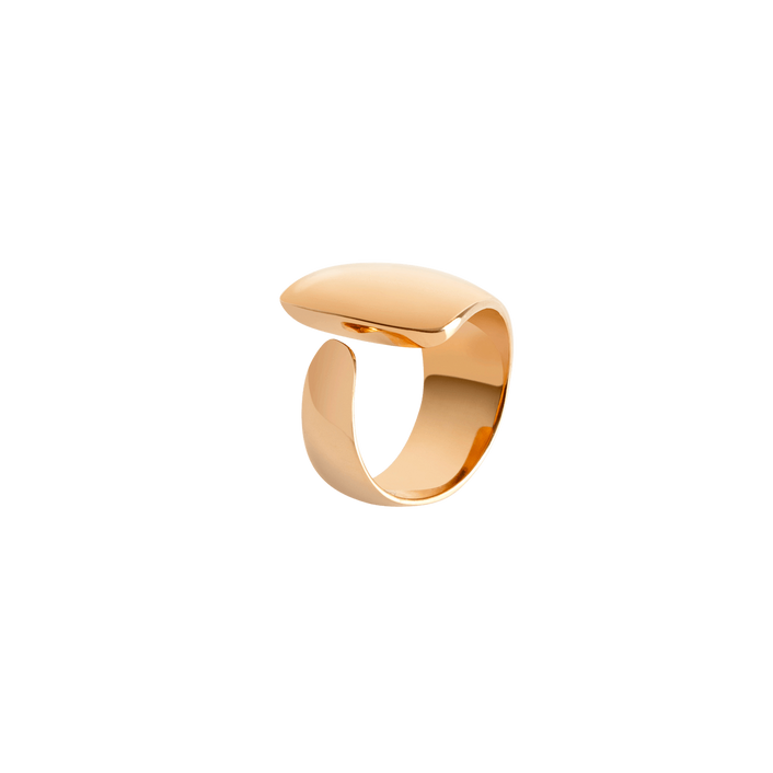 Arc Ring Rose Gold Vermeil 14k Rose Gold 18k Rose Gold Laid down   Front First