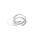 Wraparound Ring with White Diamonds