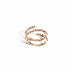 Wraparound Ring with White Diamonds