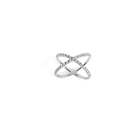 X Ring with White Diamonds