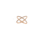 X Ring with White Diamonds