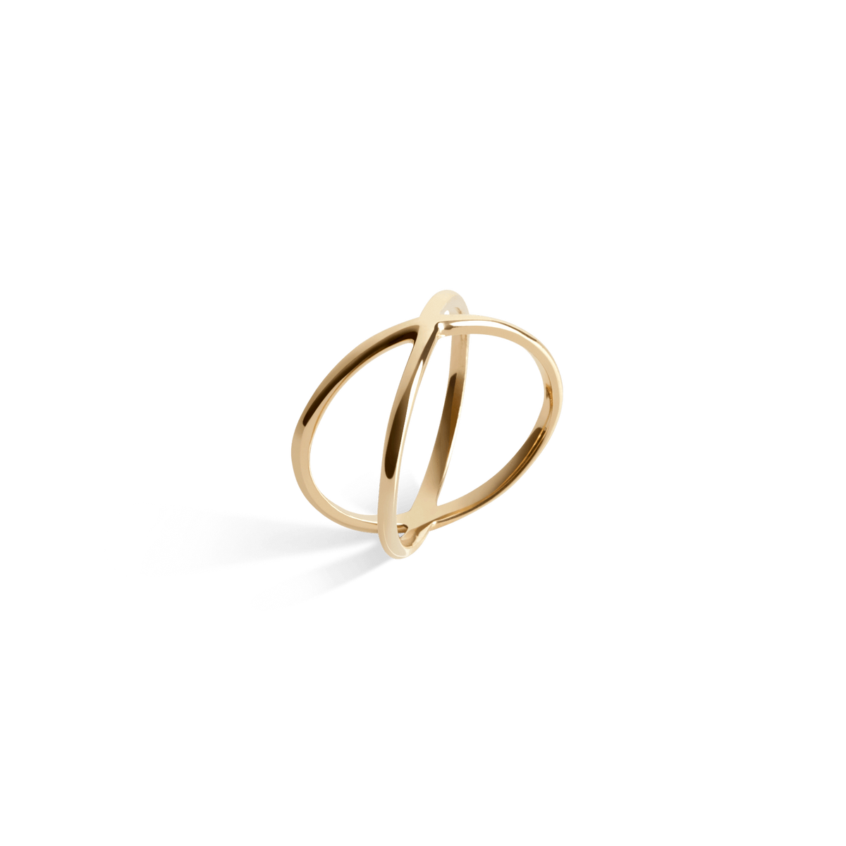 X Ring Yellow Gold Vermeil 14k Yellow Gold 18k Yellow Gold Half Side