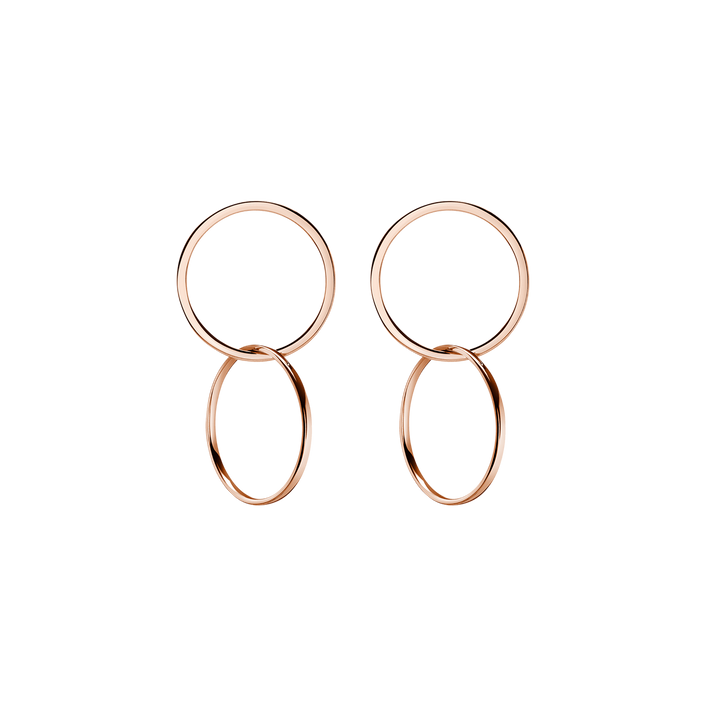 Connection Earrings Rose Gold Vermeil 14k Rose Gold 18k Rose Gold Pair Single | First